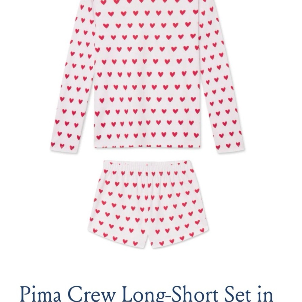 Lake Pima Crew Long-Short set in light pink
